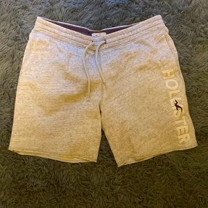 Large hollister fleece logo shorts